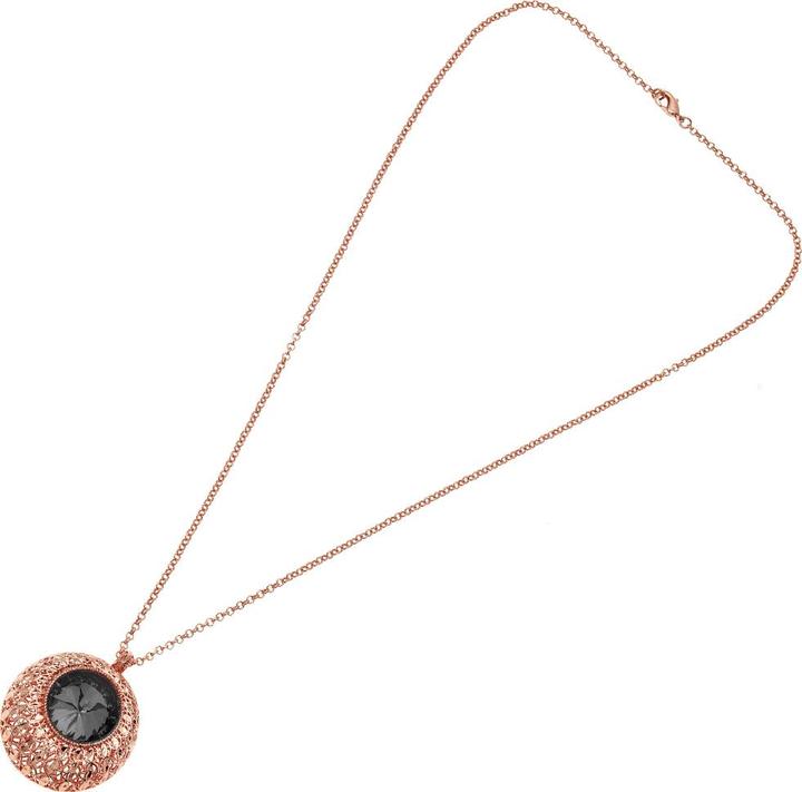 Produktbild Ottaviani Rose gold bronze necklace with silver glitter and rhinestones