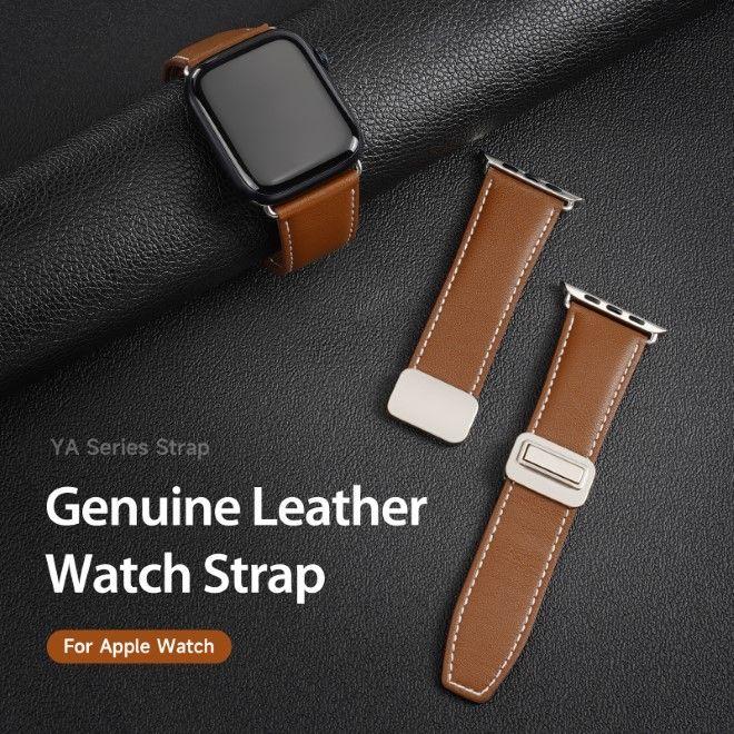 Actual product image Dux Ducis YA Strap (38 mm, 40 mm, 41 mm, Genuine leather, Apple Watch Series 1, Apple Watch Series 2, Apple Watch Series 3, Apple Watch Series 4, Apple Watch Series 5, Apple Watch Series 6, Apple Watch Series 7, Apple Watch Series 8, Apple Watch Series 9, Apple Watch SE)
