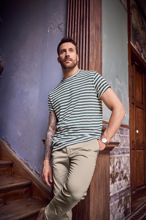 Produktbild JP1880 T-Shirt, Halbarm, Ringel (7XL)