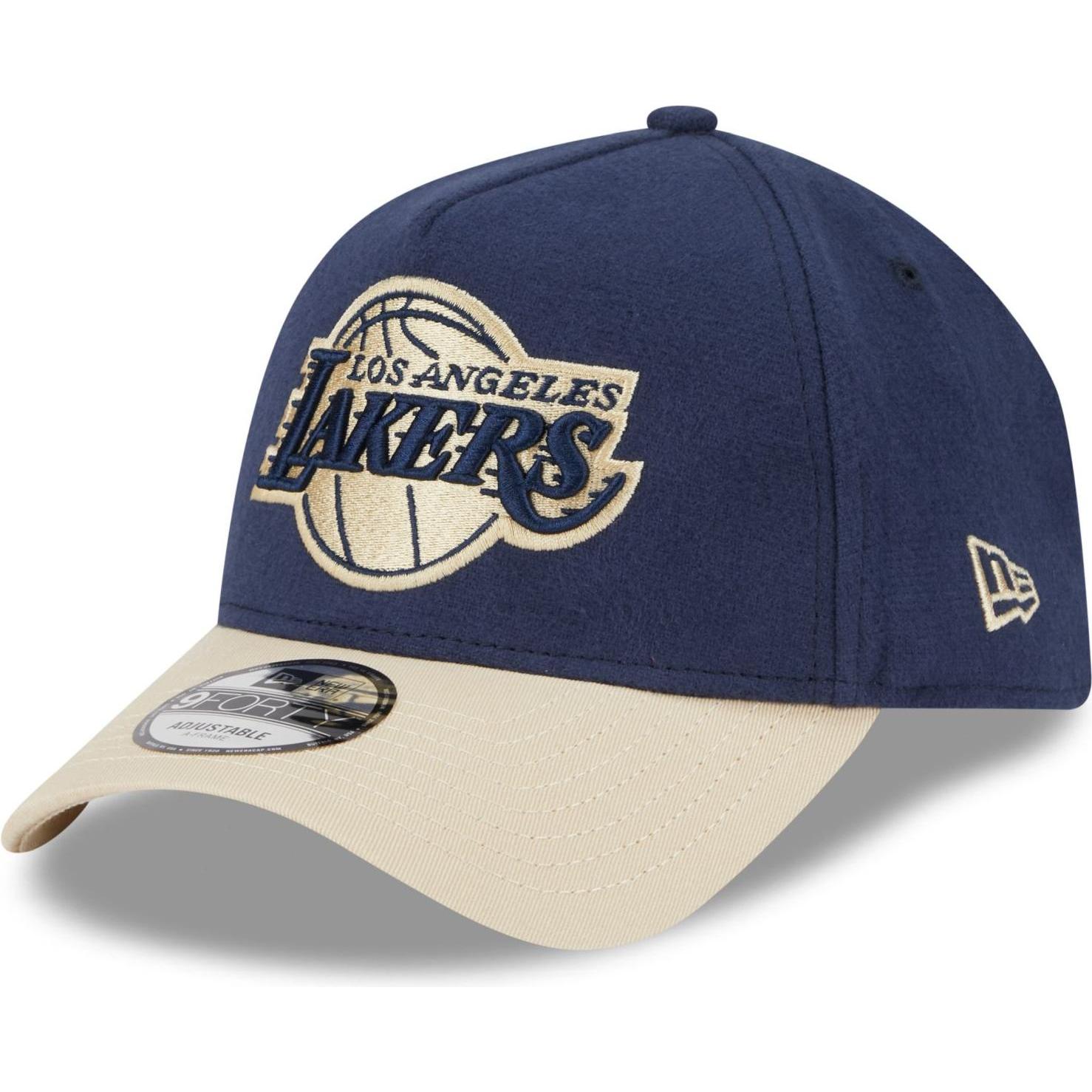 New Era, Herren, Cap, A-Frame 9Forty Cap MOLESKIN Los Angeles Lakers navy, Blau, (One Size)