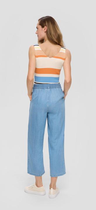 Produktbild s.Oliver Strickpullunder Geripptes Stricktop aus Viskosemix im Slim Fit (46)
