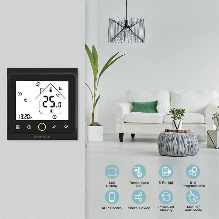 Actual product image MoesGo Thermostat, Smart, programmable