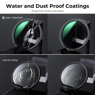 Actual product image K&F Concept Grauer einstellbarer Magnetfilter Nano-X MRC Fader ND2-32 - 77 mm (77 mm, Neutral density filter)