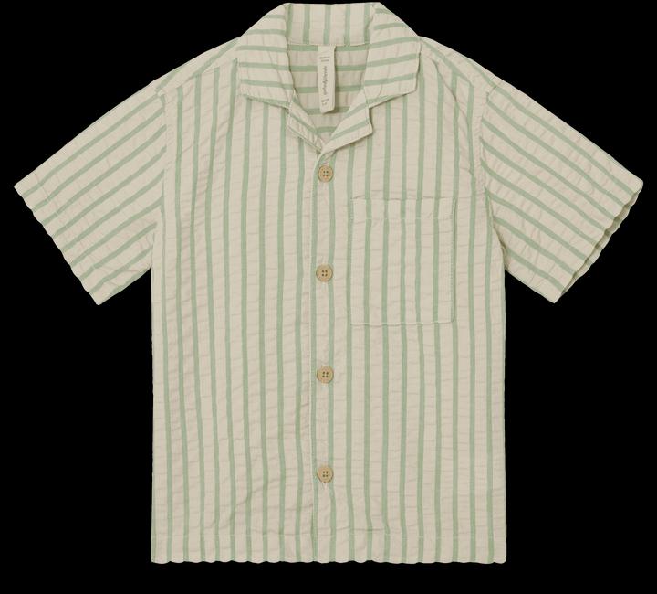 Image du produit Garbo & Friends Chemise à manches courtes en seersucker Stripe Emerald (122, 128)