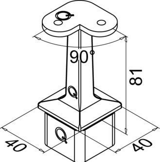 Productafbeelding Q-Railing Steunen voor hoofdkussens SQUARE LINE® (Roestvrij staal V2A)