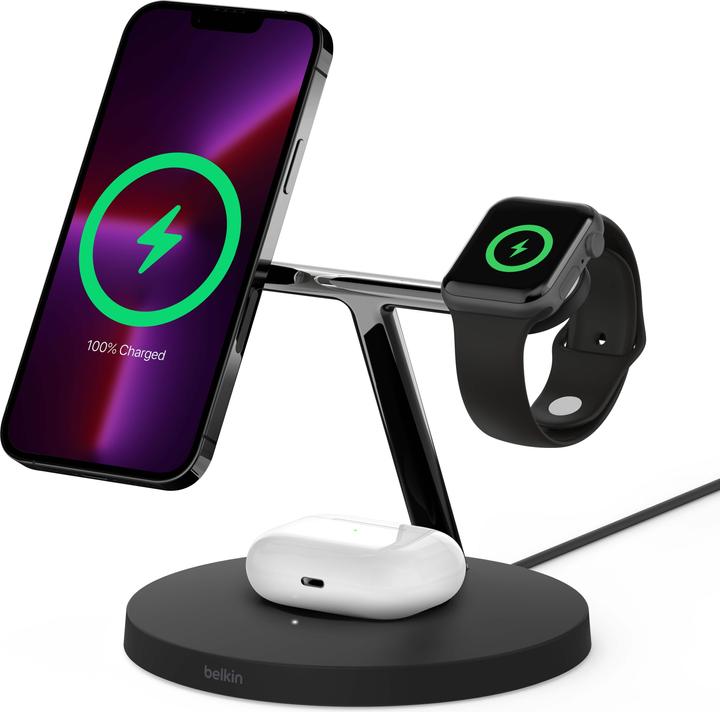 Produktbild Belkin BoostCharge Pro 3-in-1 Ladegerät mit MagSafe (15 W)