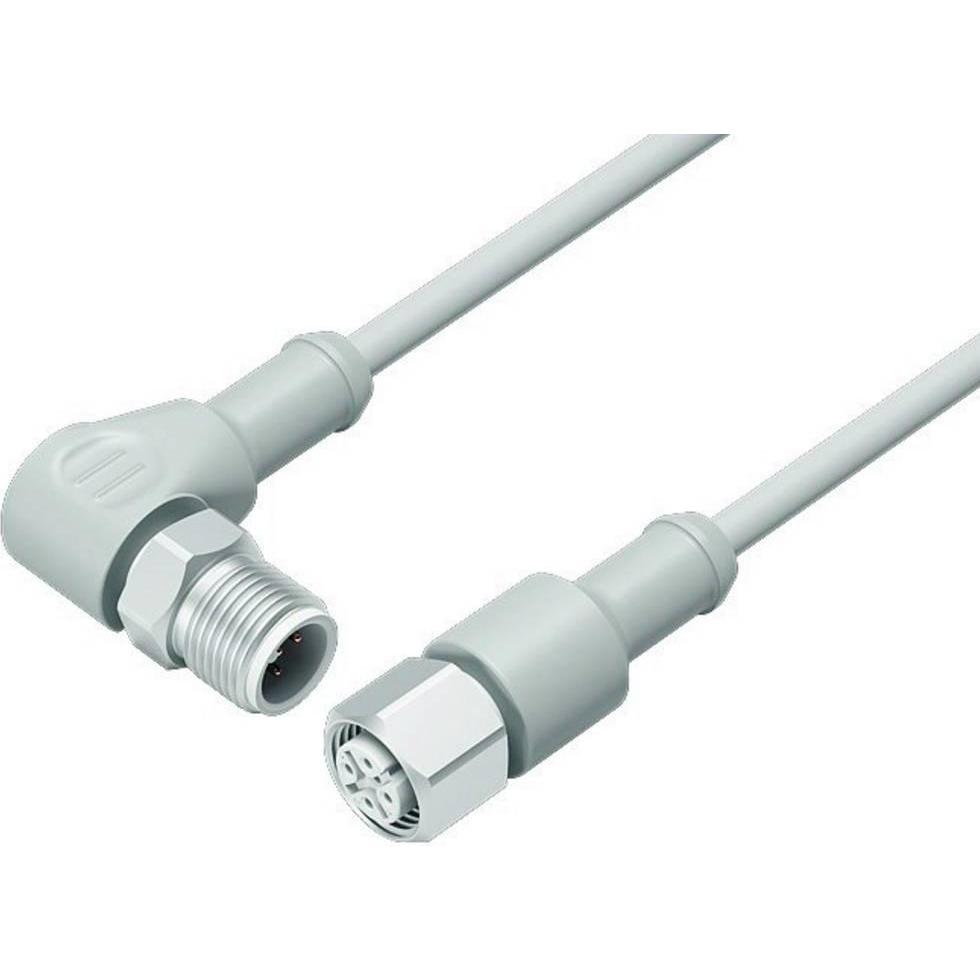 Schubiger Binder 77 3730 3727 40404-0500 Sensor-/Aktor-Anschlussleitung M12 1 St., Elektronikkabel + Stecker, Grau
