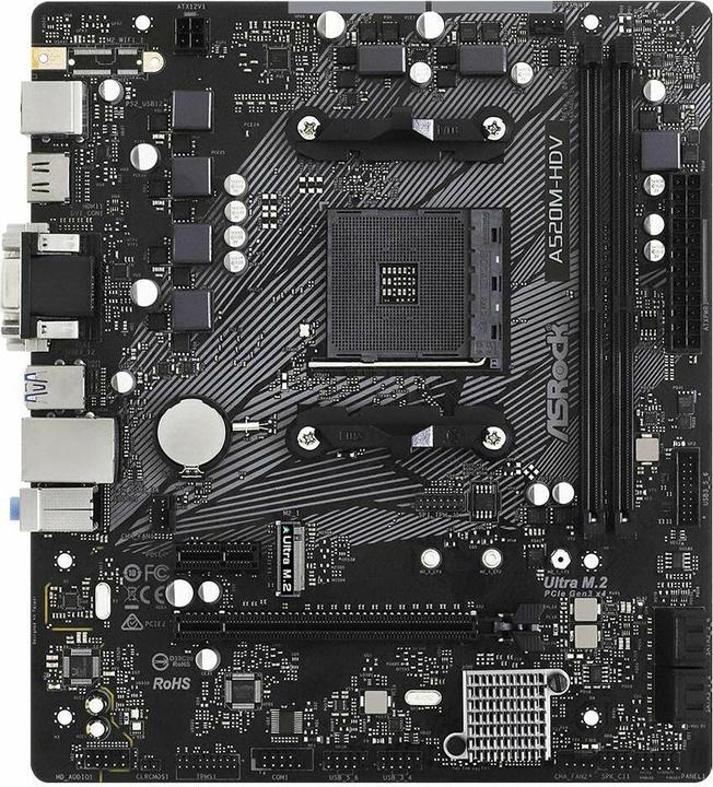 Productafbeelding AsRock A520M-HDV (AM4, AMD A520, mATX)