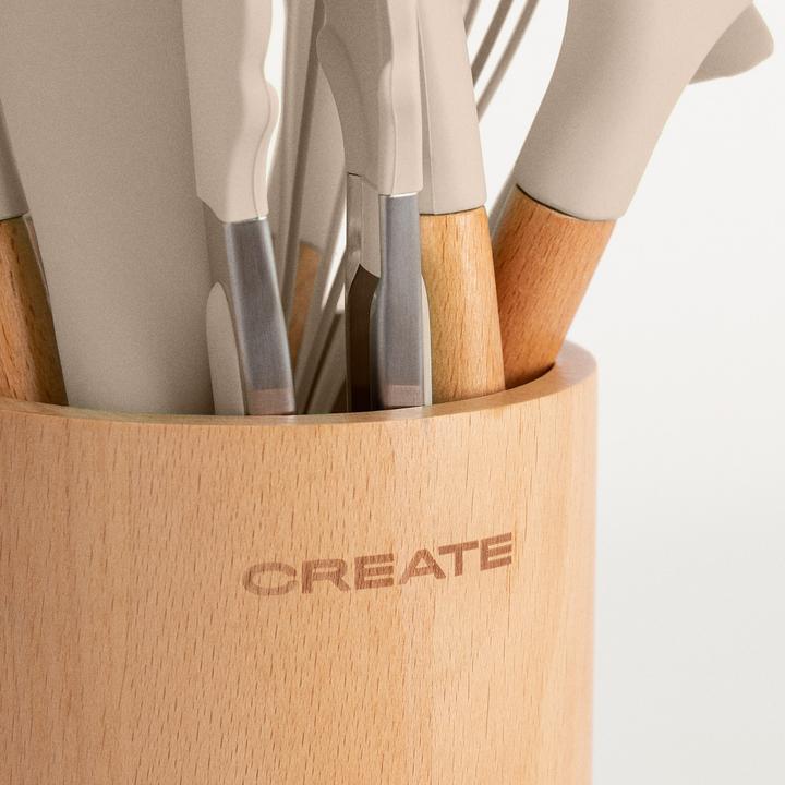 Actual product image Create Küchenutensilien-Set - Silikon und Holz