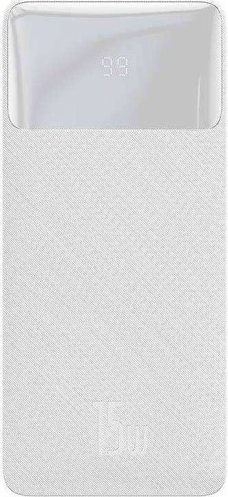 Produktbild Baseus Powerbank Bipow 10000mAh, 2xUSB, USB-C, 15W (white) (10000 mAh, 15 W, 37 Wh)