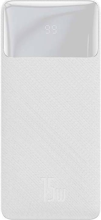 Produktbild Baseus Powerbank Bipow 10000mAh, 2xUSB, USB-C, 15W (white) (10000 mAh, 15 W, 37 Wh)