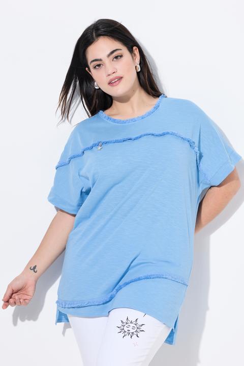 Immagine prodotto Angel of Style T-Shirt, oversized, Fransen, Zier-Zipper (48)