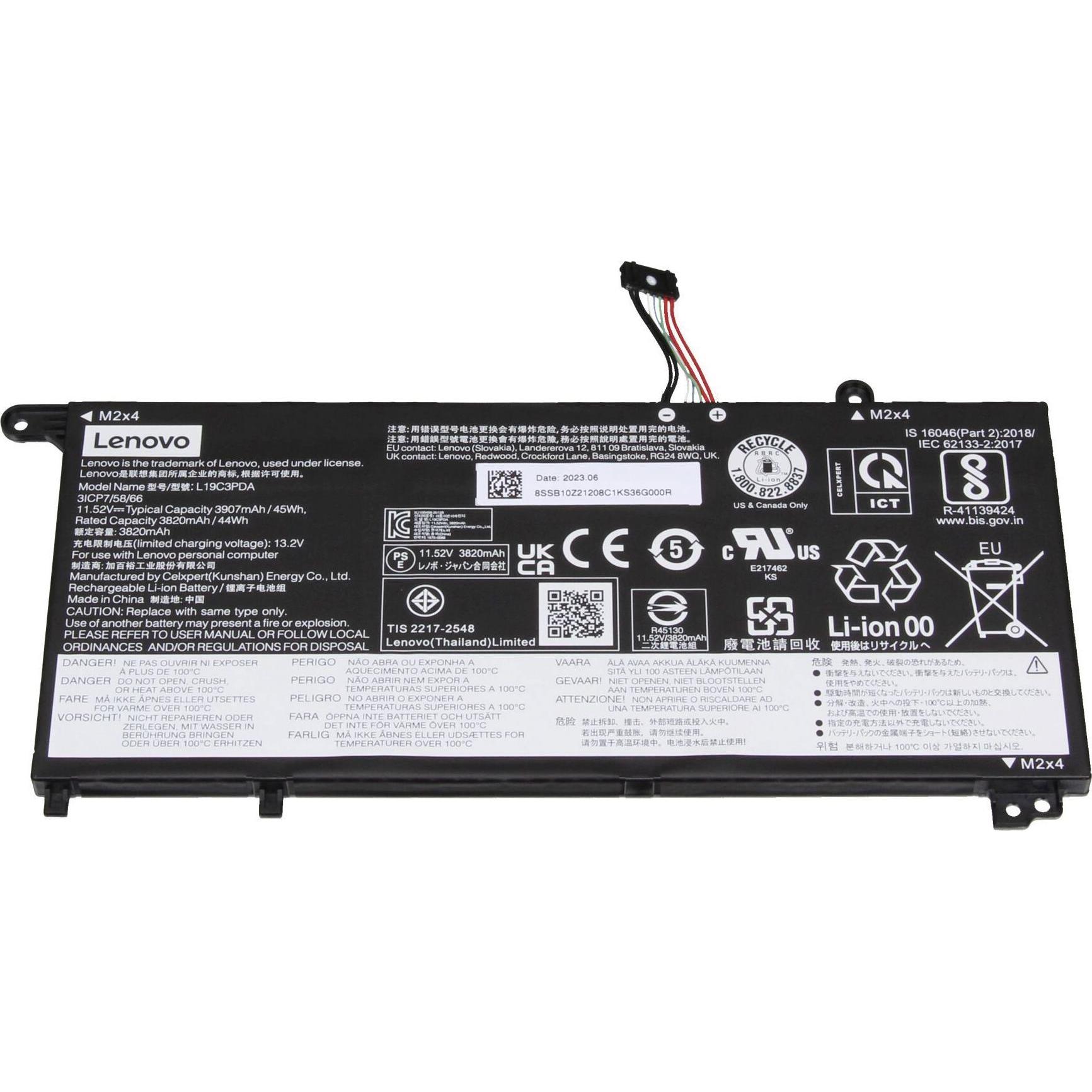 Lenovo 5B10Z21198 (3 Zellen, 3907 mAh), Notebook Akku