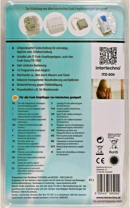 Actual product image intertechno Radio timer handheld transmitter ITZ-500 (Device-specific remote control)