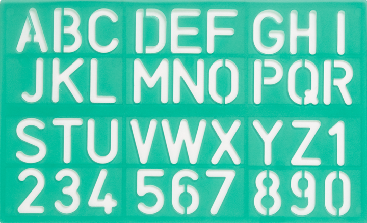 Actual product image Linex Font stencil set (30 mm)