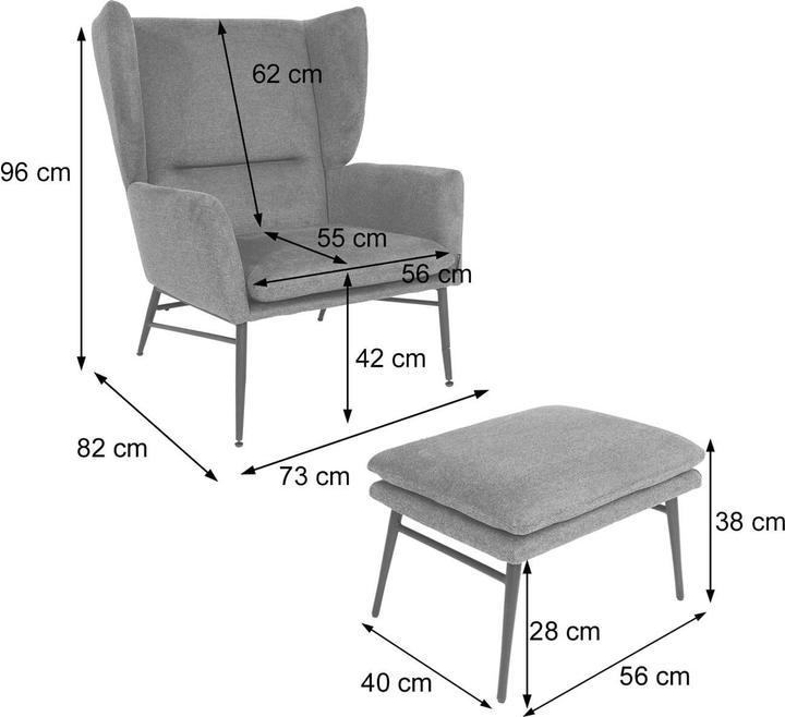 Produktbild JOHN316 Ohrensessel