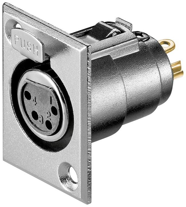 Image du produit Goobay Prise microphone encastrée, XLR femelle 4 broches