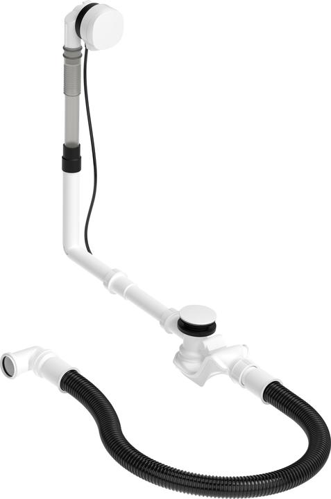 Duravit Ab-/Überlaufgarnitur QUADROVAL mit Wanneneinlauf weiss (Überlaufgarnitur, 1/2")