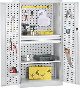 Actual product image kaiserkraft Tool cupboard with perforations (100 cm, 190 cm)
