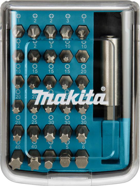 Actual product image Makita Tip set D-34936 (31 pcs.) (PZ2, T30, T20, 2x TX40, T10, 2x PH2, T15, 25mm, 2xPZ3, T25)
