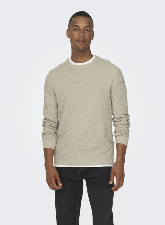Actual product image Only & Sons Onskalle Reg 12 Struc Crew Knit Noos (XS)