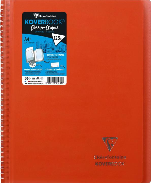 Produktbild Clairefontaine Koverbook Skizzenblock (A4+, Weicher Einband)