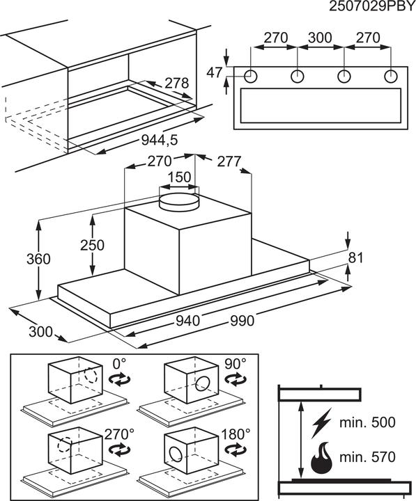 Produktbild Electrolux DBGL1032CN (Huttenlüfter)