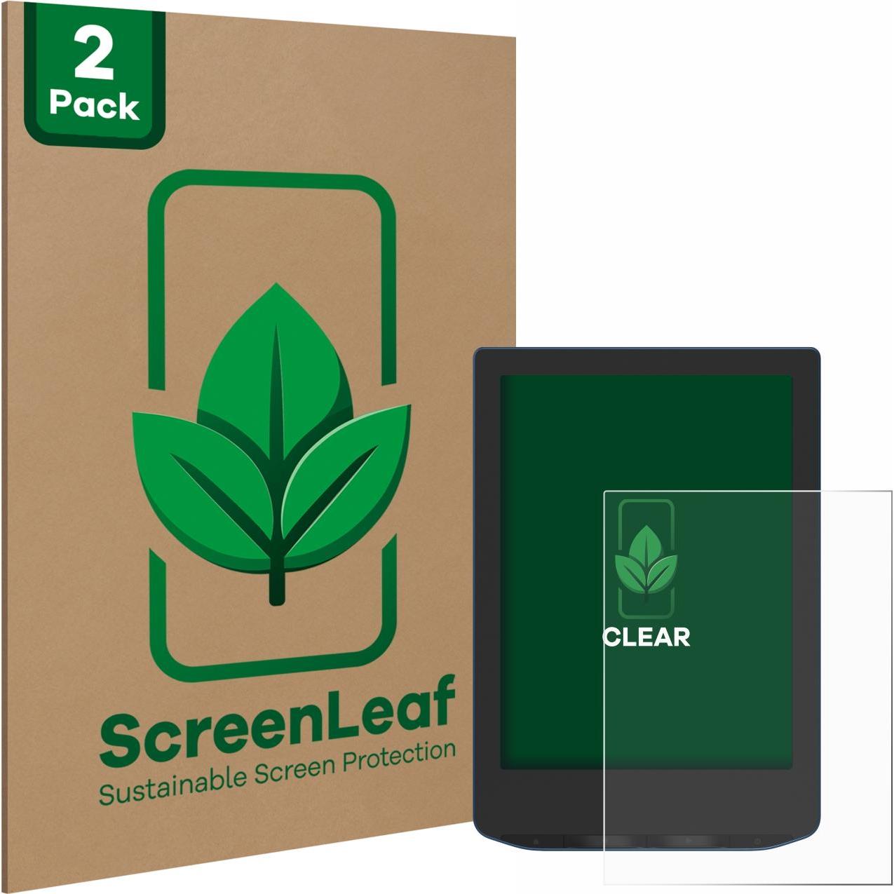ScreenLeaf Schutzfolie nachhaltiger Displayschutz Displayschutzfolie Folie Klar Transparent, eReader Zubehör, Transparen...