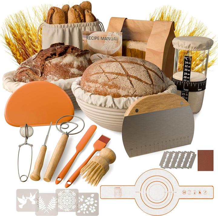 Produktbild Brotbackset mit Gärkorb und Sauerteig Starterset