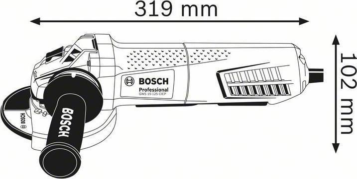 Image du produit Bosch Professional Gws 15-125 Ciep (125 mm)
