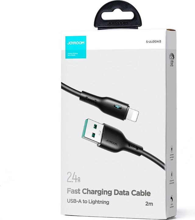 Produktbild Joyroom USB - Lightning 2.4A 2m cable S-UL012A13 - black (2 m, USB 2.0)