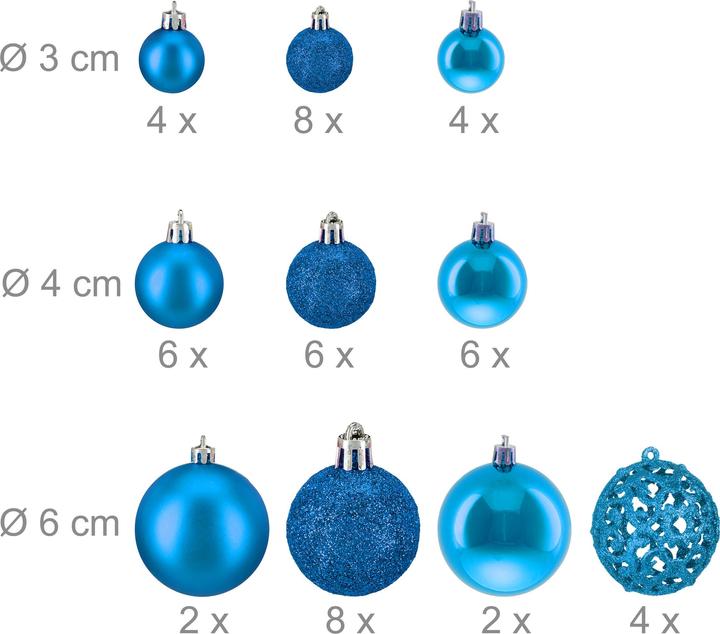 Image du produit Relaxdays christmas baubles (50 -pièce)