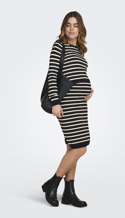 Produktbild Only Maternity Normal geschnitten Rundhals Maternity Gerippte Ärmelbündchen Eingesetzte Ärmel Kurzes Kleid (XL)