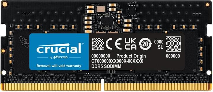 Image du produit Crucial SODIMM 8G (1x8G) DDR5-5600 *CT8G56C46S5T (1 x 8GB, 5600 MHz, RAM DDR5, SO-DIMM)