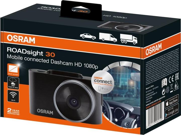 Produktbild Osram Dashcam ROADsight 30 (Beschleunigungssensor, WLAN, Full HD)