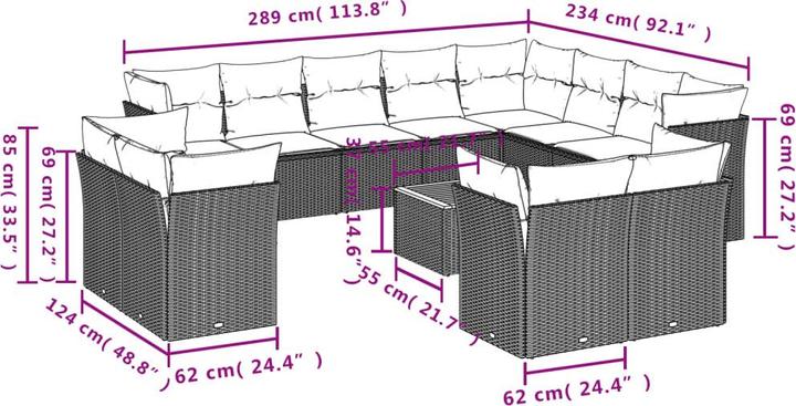 Produktbild vidaXL Garten Sofagarnitur