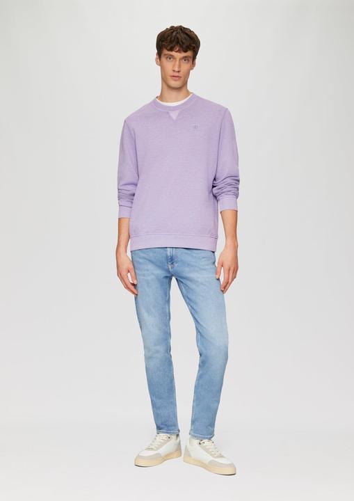 Produktbild S.Oliver Sweatshirt Sweatshirt mit Garment Dye und Logo-Detail (S)