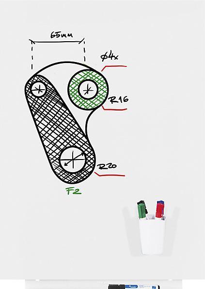 Actual product image kaiserkraft Whiteboard module (55 x 75 cm)