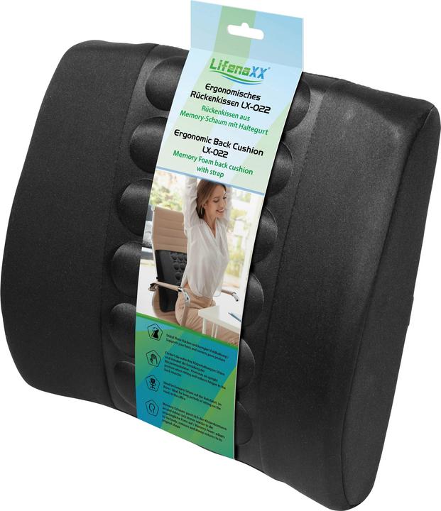 Actual product image LifenaXX Coussin arrière ergonomique LX-022 (35 x 10 cm)