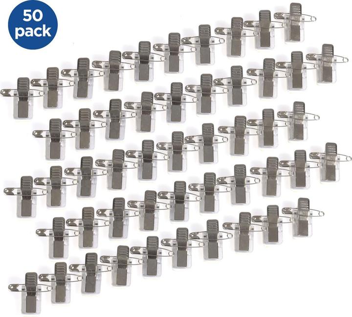 Produktbild Europel Kombiklemme, selbstklebend, 23 x 13 mm aus Kunststoff/Metall, zum Anbringen an Ausweishaltern