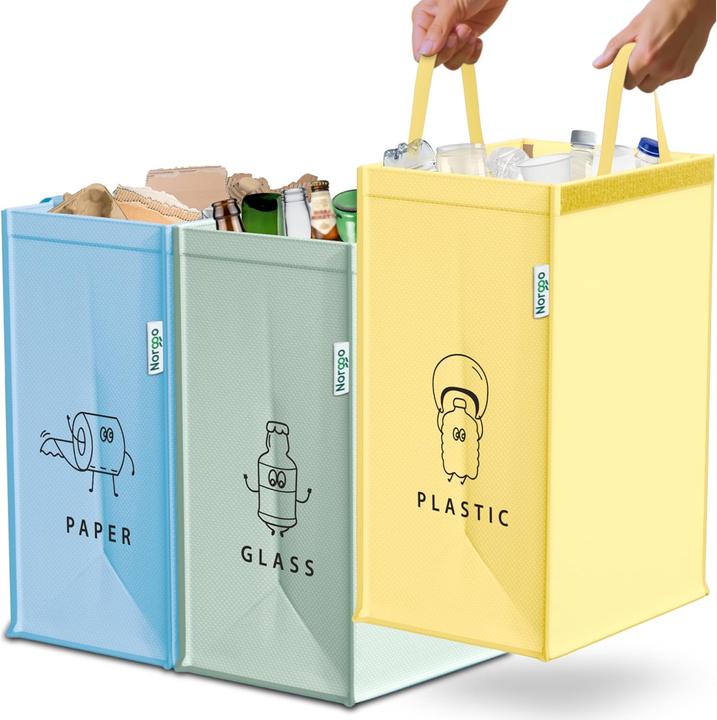 Produktbild Norggo 3fach Mülltrennsystem mit Tragegriffen (120 l)