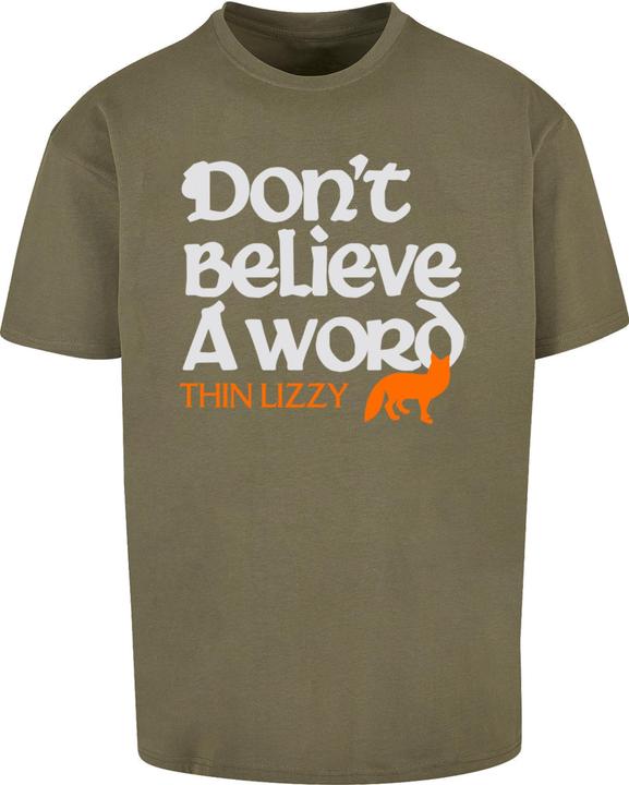 Produktbild Merchcode Thin Lizzy - Dont Believe A Word Fox Heavy Oversize Tee - 160013 (S)