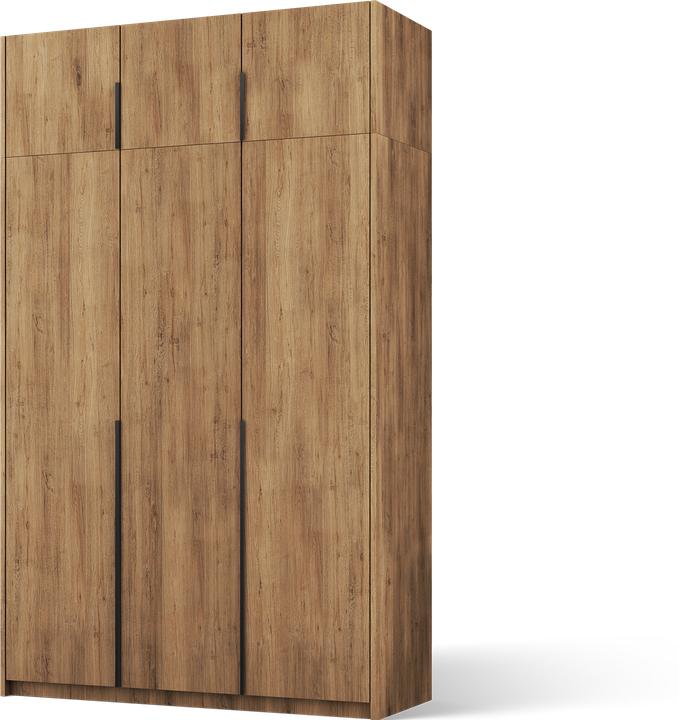 Produktbild ADRK Furniture Bregma III Drehtürenschrank mit Aufsatz (148 x 58 x 250 cm)