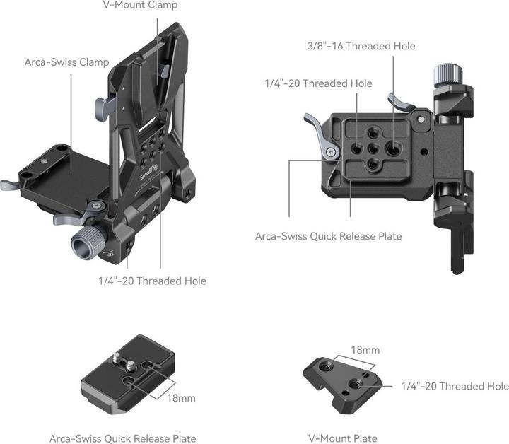 Image du produit SmallRig Système de montage de batterie Compact V-Mount 4064 (Accessoires vidéo divers)