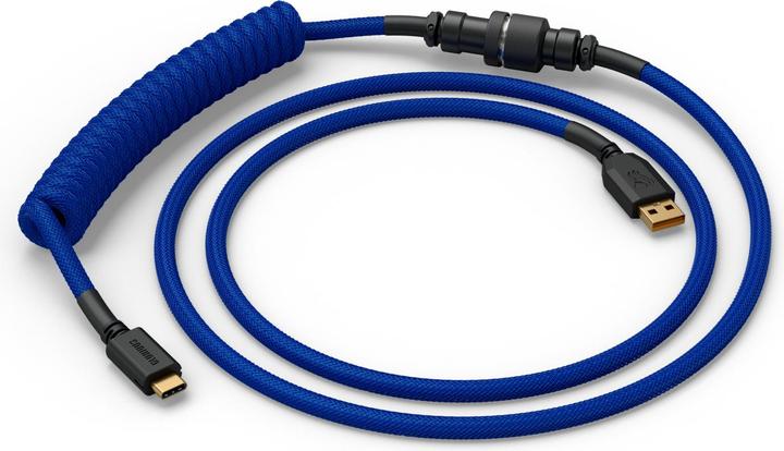Actual product image Glorious GMMK Coiled Cable Cobalt Blue, coiled cable, USB-C/USB-A - dark blue/black (1.40 m)