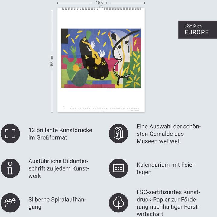 Actual product image Henri Matisse Edition Kalender 2026 (46 x 55 cm)