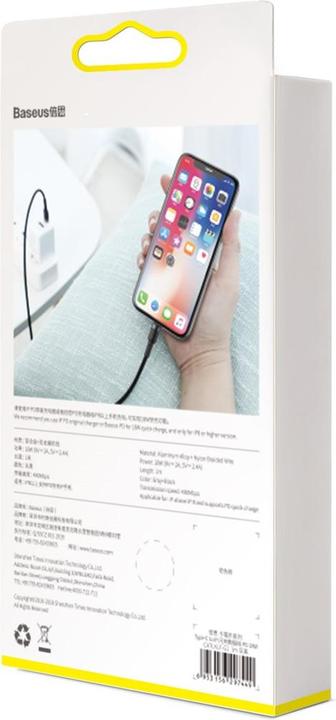 Productafbeelding Baseus USB C - Lightning (1 m, USB 3.2 Gen 1, 18 W)