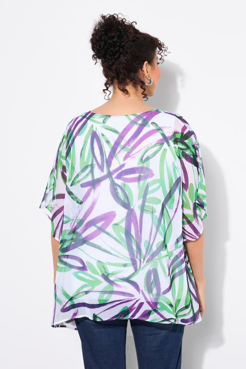 Produktbild Ulla Popken Chiffon-Überwurf, Oversized, Rundhals, Halbarm (46, 48)