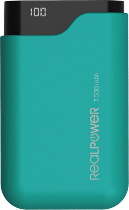 Actual product image RealPower PB-7500C Powerbank USB-C In/Out, Micro USB In, USB Out and... (7500 mAh, 27 Wh)