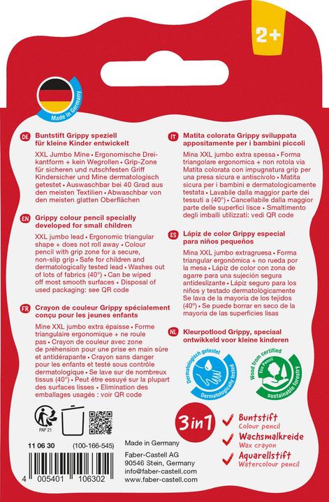 Produktbild Faber-Castell Wachsmalstift Grippy (6x)
